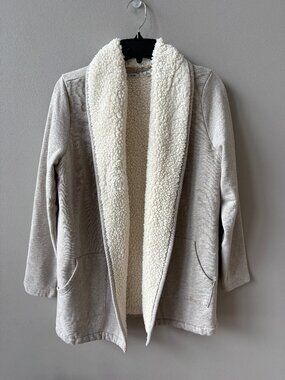 LL Bean 1912 Sherpa Lined Cardigan, size small